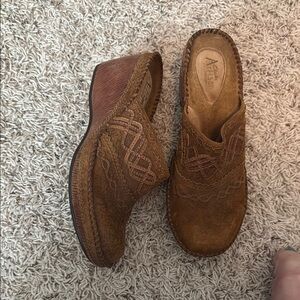 Ariat Brown Leather Clogs